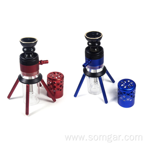 HK11MN01 Arab Hookah Set Glass Aluminum Shisha Hookah